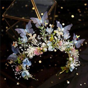 Flower Crown for Women Handmade Floral Garland Headband for Wedding Festivals